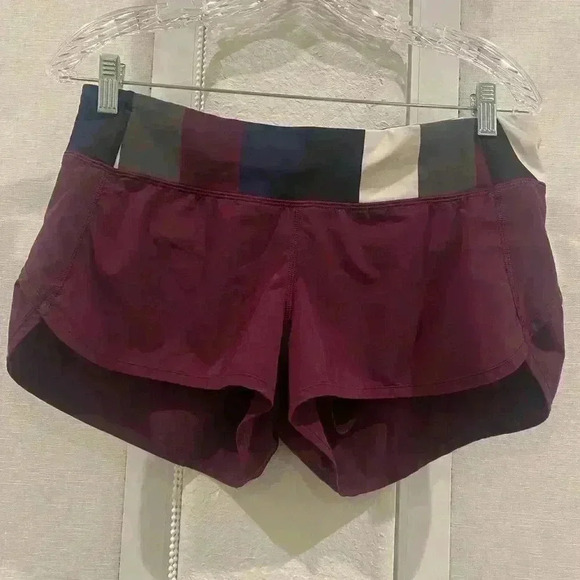 Lululemon | Run Speed Short Plum Pow Stripe
Angel Wing | Sz 8 | EUC - Picture 3 of 7